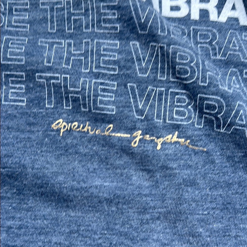 Spiritual Gangster blue Tank Top with Bold White Text - Picture 2 of 5